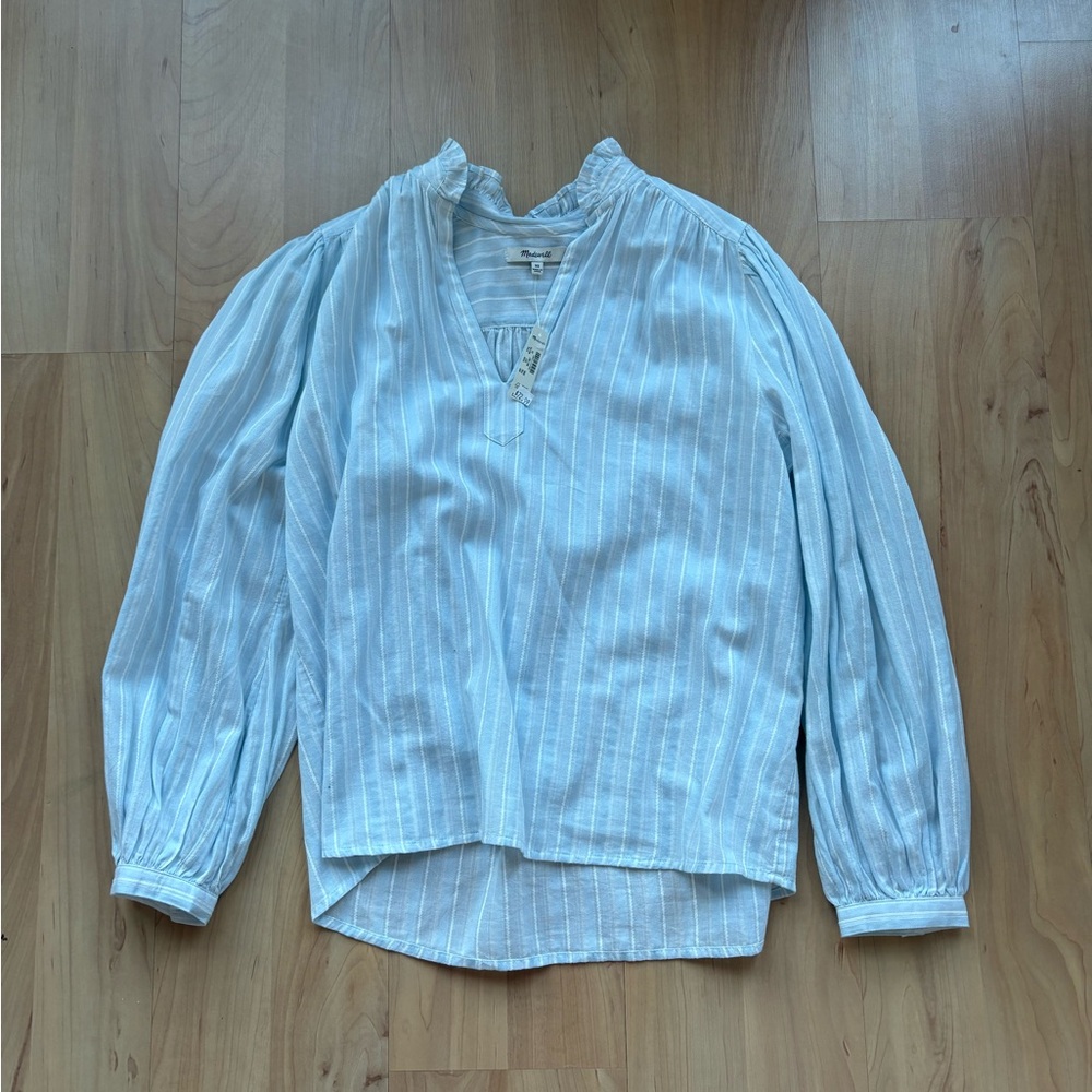 Madewell Blue Striped Top